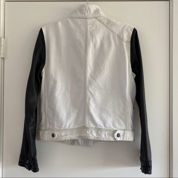 Rag & Bone Acid Denim Wash Leather Jacket, Size M - Picture 3 of 8